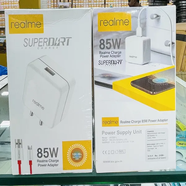Realme 85W SuperDart Charge Power Adapter with Fast Charging Support & Compact Design