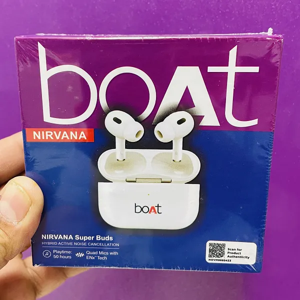 boAt Nirvana Super Buds True Wireless Earbuds – Hybrid ANC, Quad Mic ENC & Long Playtime