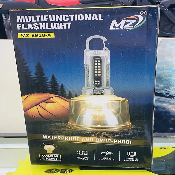 MZ-8918-A Multifunctional LED Flashlight – Waterproof, Magnetic Base & USB Rechargeable