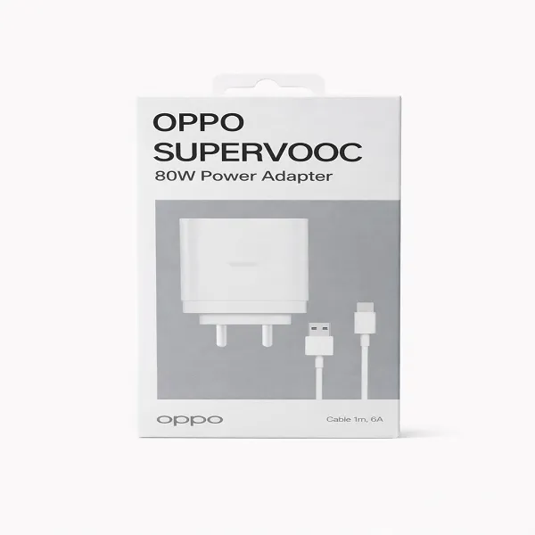 OPPO SUPERVOOC 80W Power Adapter – Ultra-Fast Charging with 1m 6A Cable