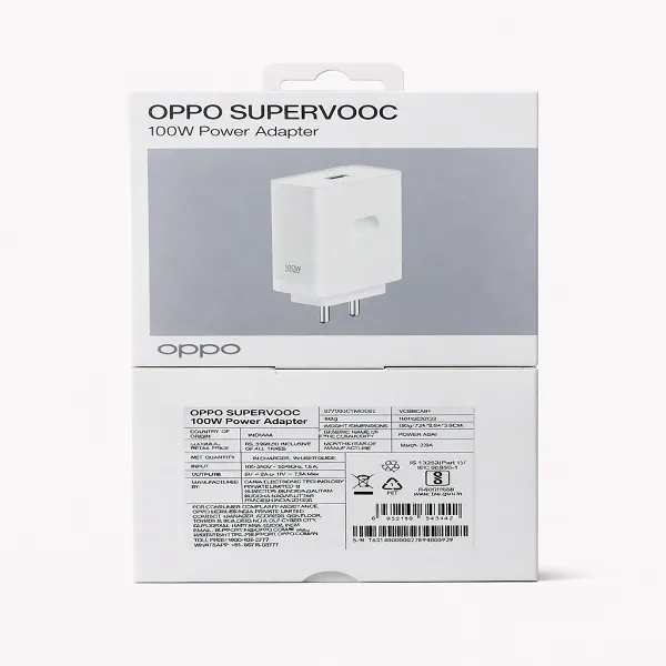 OPPO SUPERVOOC 100W Charger (VCB0MACH Style) – 100W Super Fast, OG