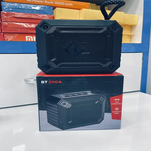 BT 200A Portable High-Power Wireless Bluetooth Speaker with Deep Bass and Rugged Outdoor Design